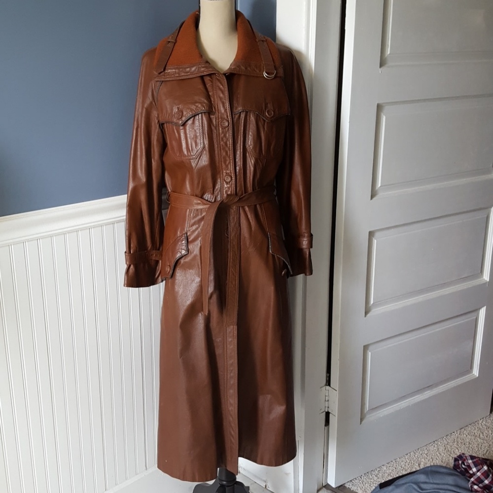 1970's genuine leather coat.